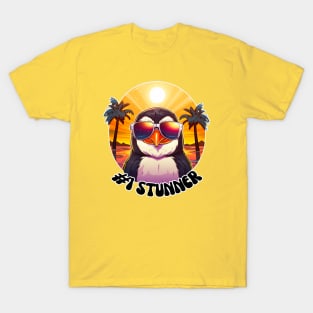 #1 Stunner Penguin - Sunset Style T-Shirt